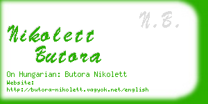 nikolett butora business card